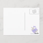 Template für die Elegance White Rose Postkarte (Rückseite)