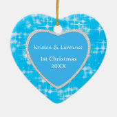 Template für die ersten Weihnachtssterne Keramik Ornament (Hinten)