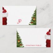 Template für die Weihnachtsschrift Mitteilungskarte (Vorne/Hinten)
