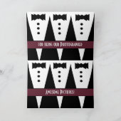 Template für FOTOGRAPHER Vielen Dank - 3 Tuxedos Dankeskarte (Innenseite)
