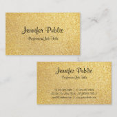 Template für Gold Glitzer Moderne Elegante Kalligr Visitenkarte (Vorne/Hinten)