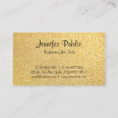 Template für Gold Glitzer Moderne Elegante Kalligr Visitenkarte (Rückseite)