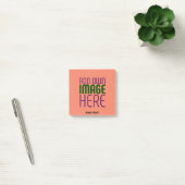 TEMPLATE FÜR MODERNE EDITABLE CORAL ORANGE IMAGE POST-IT KLEBEZETTEL (Büro)