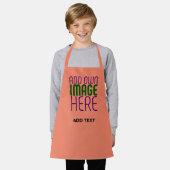 TEMPLATE FÜR MODERNE EDITABLE CORAL ORANGE IMAGE SCHÜRZE (Getragen)