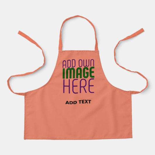 TEMPLATE FÜR MODERNE EDITABLE CORAL ORANGE IMAGE SCHÜRZE (Vorderseite)