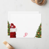 Template für Monogram-Weihschreiben Mitteilungskarte (Vorderseite/Rückseite Beispiel)