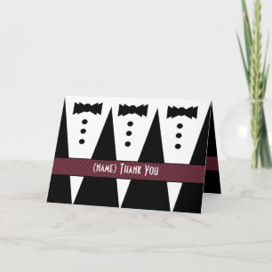 Template für VIDEOGRAPHER Vielen Dank - 3 Tuxedos Dankeskarte