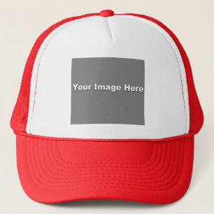 Template für White/Red Trucker Truckerkappe