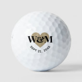 Template-Gastgeschenk Hochzeit Benutzerdefinierte Golfball (Vorderseite)