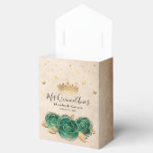 Template Gold Black und Green Rose Danke Party Geschenkschachtel (Geöffnet)