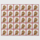 Template Gold Glitzer Frame Benutzerdefiniertes Fo Geschenkpapier (Flach)