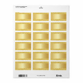 Template Gold Gradient und Glitzer Background Adressaufkleber (Vorne)