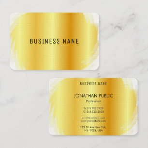 Template Gold Look Beruflich Moderne Elegant Visitenkarte