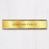 Template Gold Look Elegant Moderne Trendy Türschild (Vorderseite )