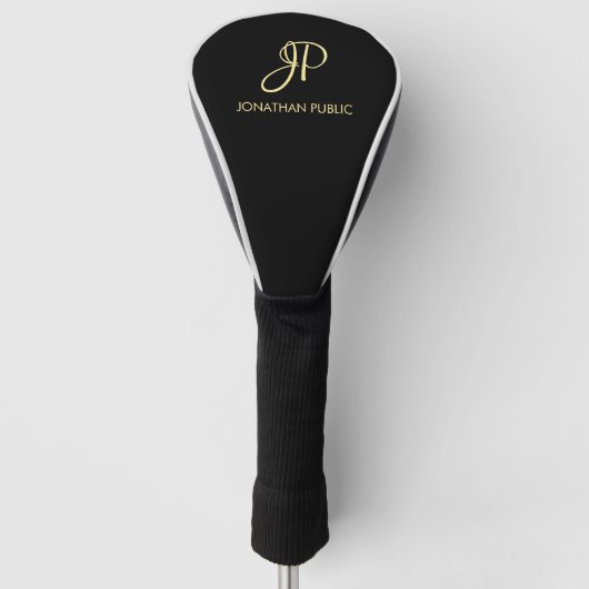 Template Gold Monogram Best Create your own Golf Headcover (Vorderseite)