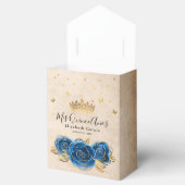 Template Gold und Royal Blue Rose Danke Party Geschenkschachtel (Geöffnet)