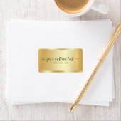 Template Gold Your Custom Text Hand Script Address Adressaufkleber (Insitu)