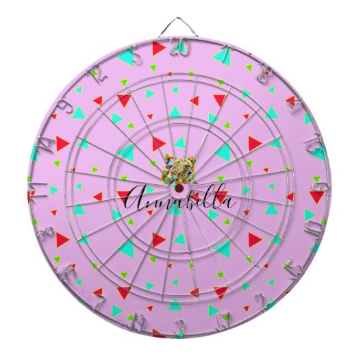 Template Grizzle Bear Pink Muster Dartscheibe (vorne)