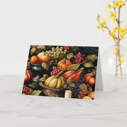 TEMPLATE, Herbsternte, Farben des Herbstes, Karte (Gelbe Blume)