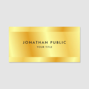 Template Imitats Gold Personalisiert Elegante Mode Namensschild