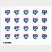 Template INTERSTATE signa Class of 20XX Runder Aufkleber (Blatt)