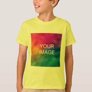 Template Kids Boys Gelbe T - Shirt hinzufügen Foto