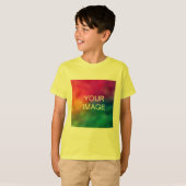 Template Kids Boys Gelbe T - Shirt hinzufügen Foto (Vorne ganz)