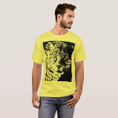 Template Leopard Head Face Pop Kunst, Dichtung und T-Shirt (Vorne ganz)