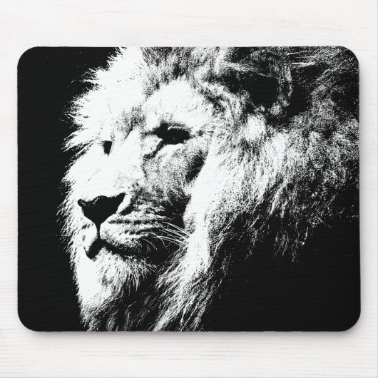 Template Lion Head Pop Art Picture The King Trendy Mousepad (Vorne)