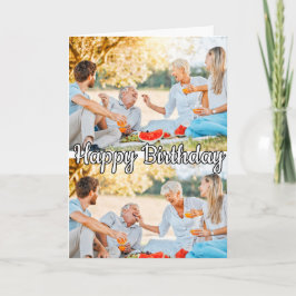 Template Modern Custom 2-Fotos Happy Birthday Karte