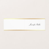 Template Modern Gold Elegante Handschrift einfach Visitenkarten (Außenseite Aufgefaltet)