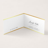 Template Modern Gold Elegante Handschrift einfach Visitenkarten (Innenseite)