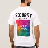 Template Moderne doppelseitige Mens-Sicherheit T-Shirt (Rückseite)