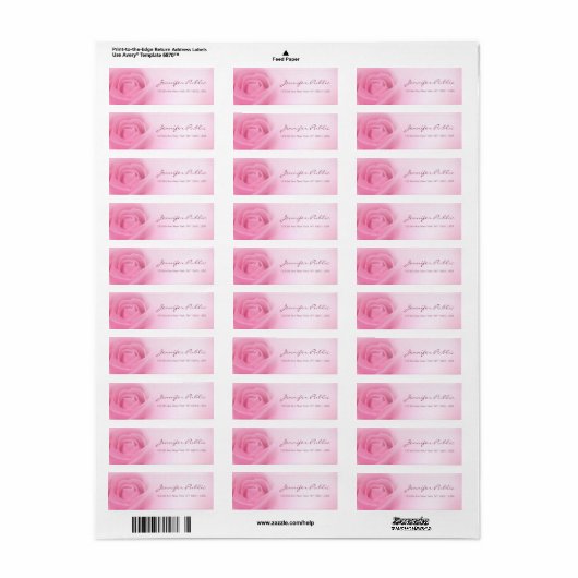 Template Modernes rosa Rose Handwriting Skript (Vorne)