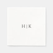 Template Monogram Paper Napkin Serviette (Vorderseite)