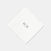 Template Monogram Paper Napkin Serviette (Ecke)