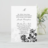 Template Monogram Wedding Einladungen (Stehend Vorderseite)