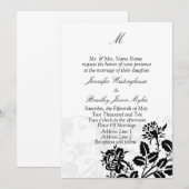 Template Monogram Wedding Einladungen (Vorne/Hinten)