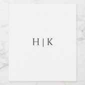 Template Monogram Wine Label Weinetikett (Einzelnes Label)