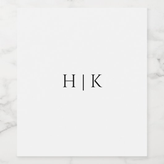 Template Monogram Wine Label Weinetikett (Einzelnes Label)