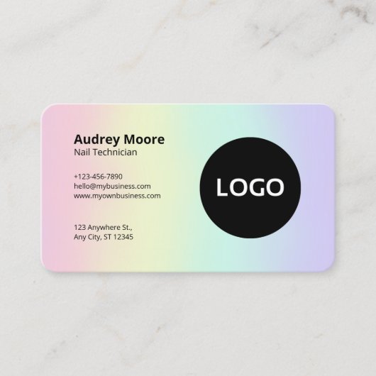 Template Nail Technique Visitenkarte (Vorderseite)