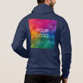 Template Navy Blue Custom Upload Logo für Bild hin Hoodie (Rückseite)