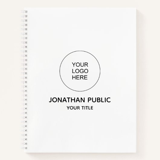 Template-Notebooks Firmenlogo-Text hinzufügen Notizblock (Vorderseite)