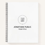 Template-Notebooks Ihr Firmenlogo hier hinzufügen Notizblock (Vorderseite)
