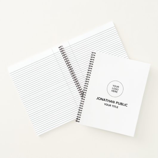 Template-Notebooks Ihr Firmenlogo hier hinzufügen Notizblock (Innenseite)