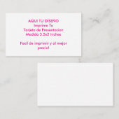 Template para Tarjetas de Presentacion Your design Visitenkarte (Vorne/Hinten)