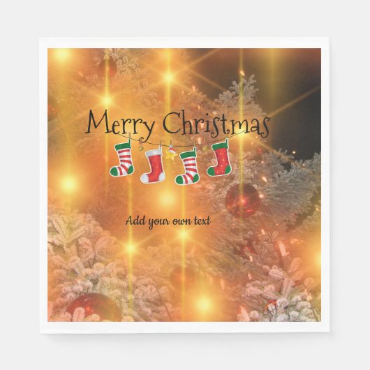 Template personalisieren, Golden Christmas Serviette (Vorderseite)