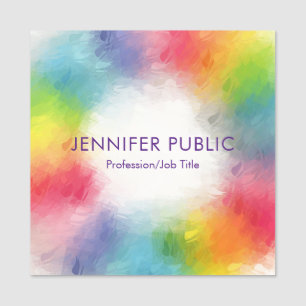 Template Personalisiert Moderne Elegant farbenfroh Namensschild