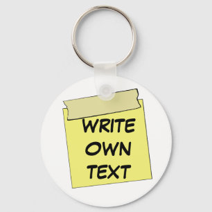 Template Post It Note - Band (Add Own Text) Schlüsselanhänger