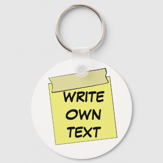 Template Post It Note - Band (Add Own Text) Schlüsselanhänger (Vorderseite)